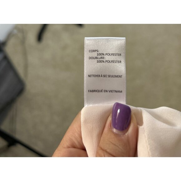 Astr The Label Ruched Blouse Peasant Top Women's Size L Floral White Balloon Lon - Picture 7 of 8